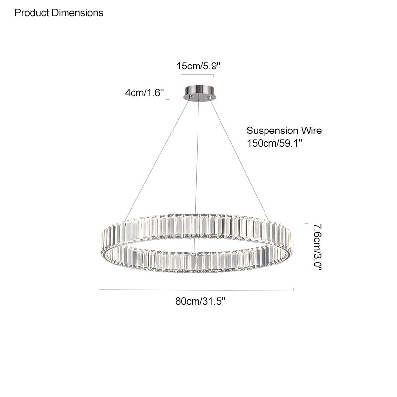 WOMO 2 Tier Circular Crystal Chandelier-WM2192