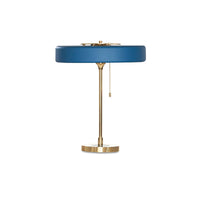 WOMO Mid-Century Round Table Lamp with Pull Chain - WM8009
