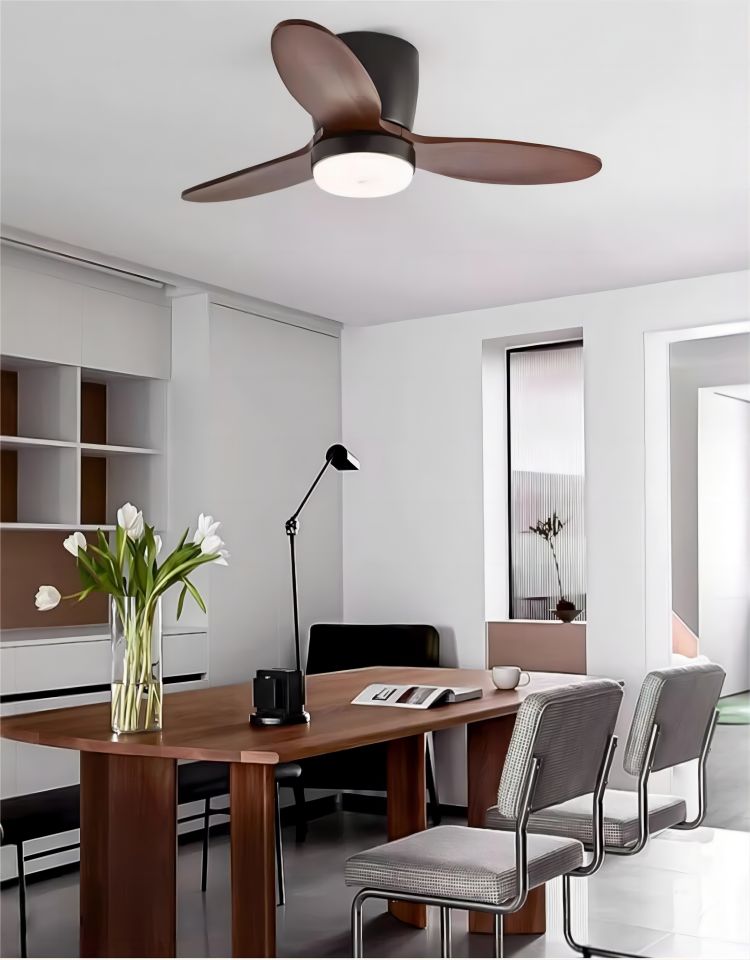 WOMO Mid Century Modern Hugger Deckenventilatorlampe-WM5115