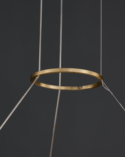 WOMO Enamel Round Brass Chandelier-WM2335