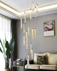 WOMO Lustre en cristal goutte de pluie WM2124