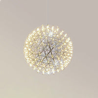 WOMO Designer LED Pendelleuchte SLV Chrom Kugel -WM2091