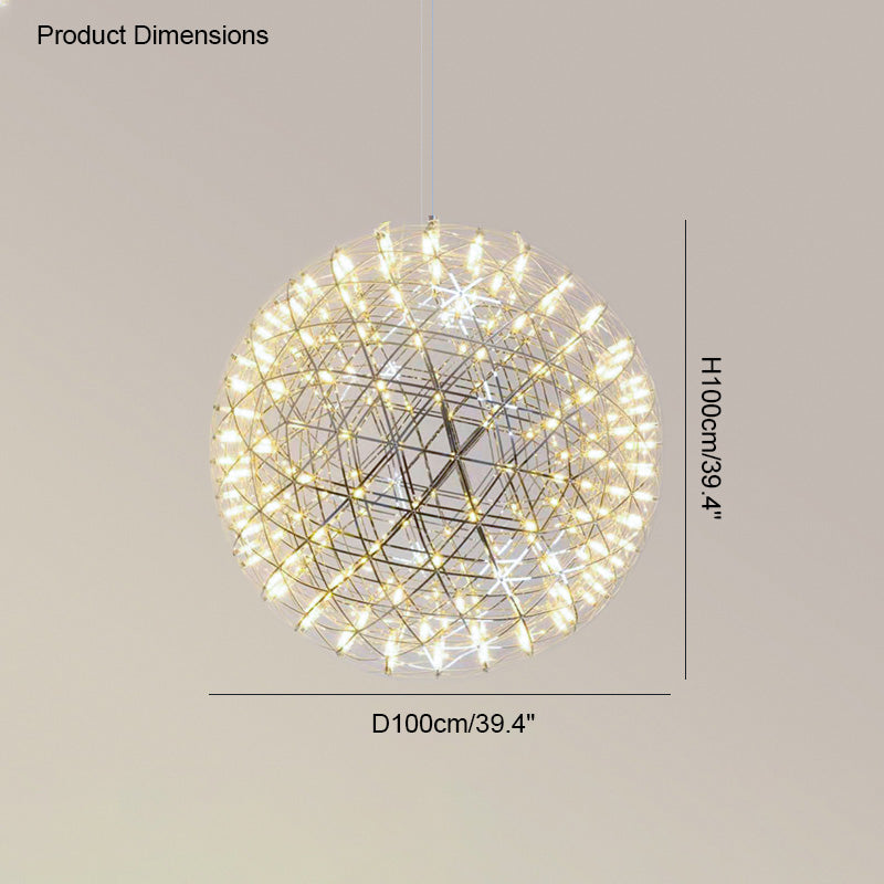 WOMO Designer LED Pendant Light SLV Chrome Sphere -WM2091