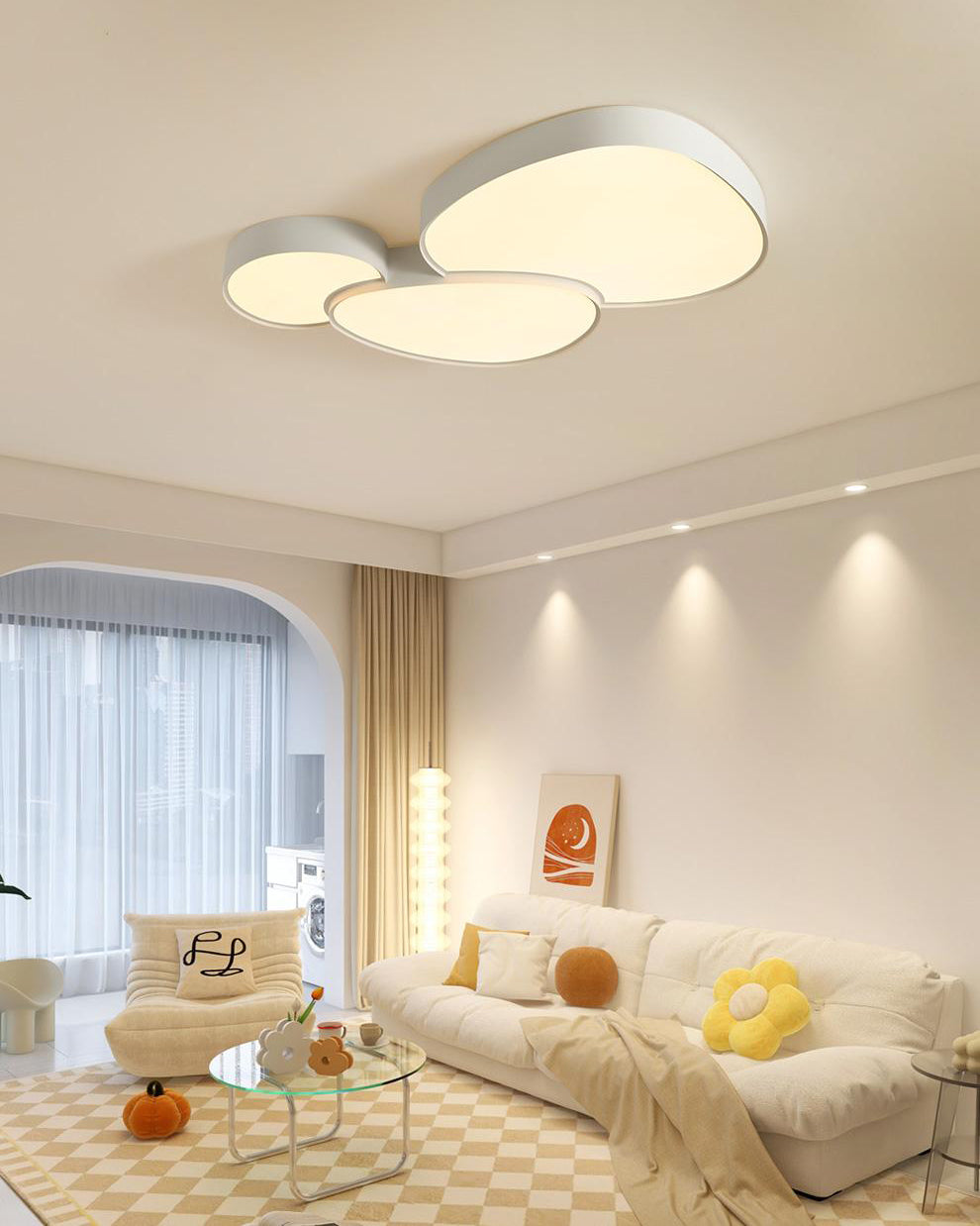WOMO Modern, Flat Ceiling Light with Flush Mount-WM1010