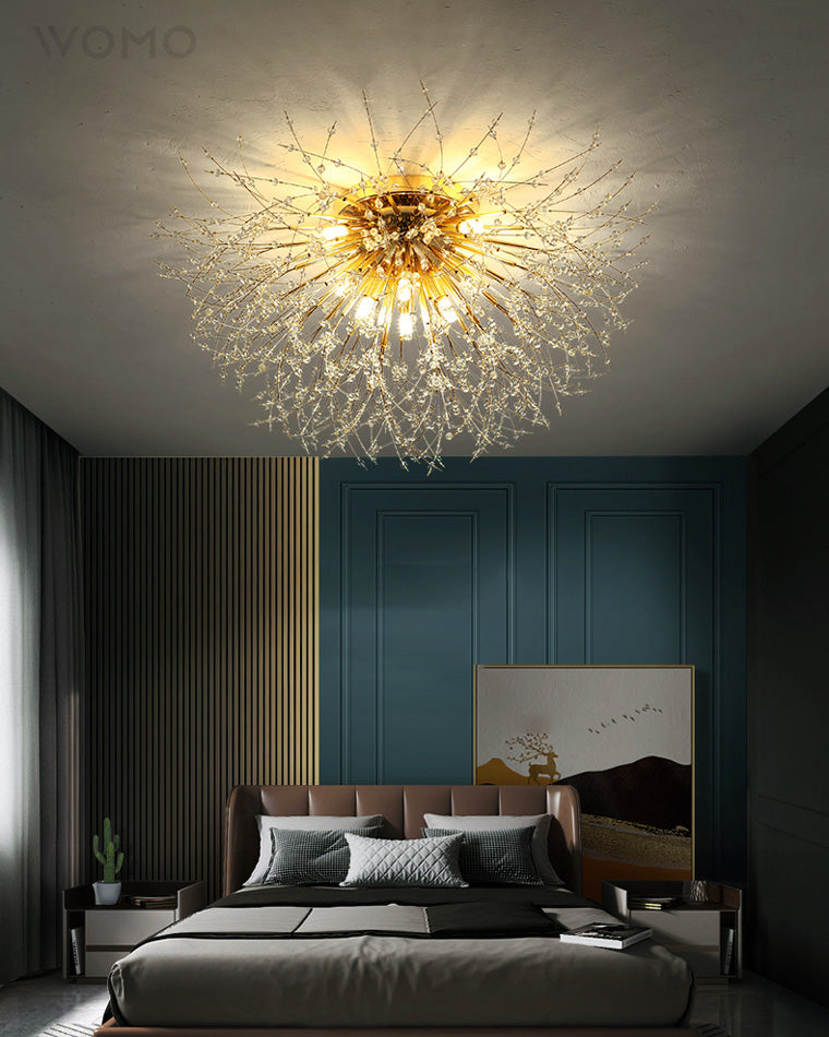 WOMO Dandelion Crystal Flush Mount Ceiling Light-WM1014