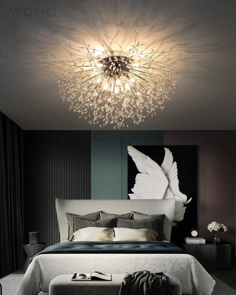 WOMO Dandelion Crystal Flush Mount Ceiling Light-WM1014