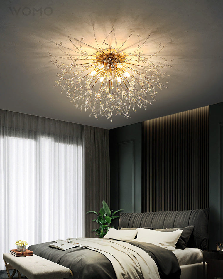WOMO Dandelion Crystal Flush Mount Ceiling Light-WM1014