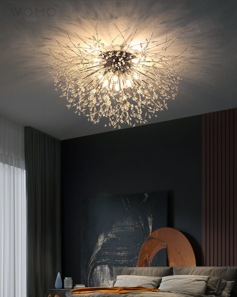 WOMO Dandelion Crystal Flush Mount Ceiling Light-WM1014