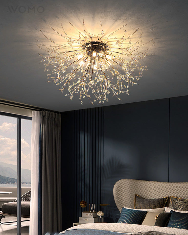 WOMO Dandelion Crystal Flush Mount Ceiling Light-WM1014
