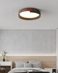 WOMO Plafonnier Rond Veinage Noyer-WM1018