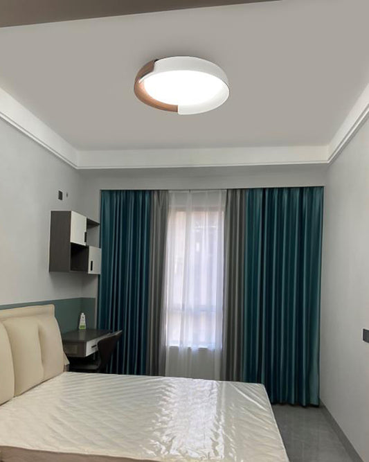 WOMO Walnut Grain Round Ceiling Light-WM1018