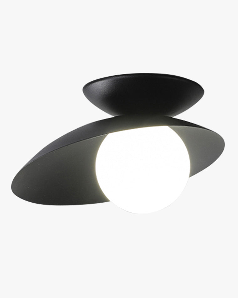 WOMO Asymmetrical Ceiling Light with Frosted Glass Sphere Design - WM1021