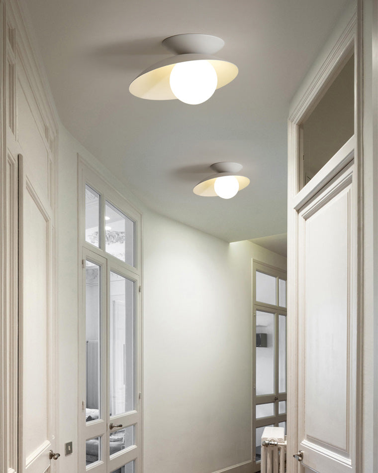 WOMO Asymmetrical Ceiling Light with Frosted Glass Sphere Design - WM1021