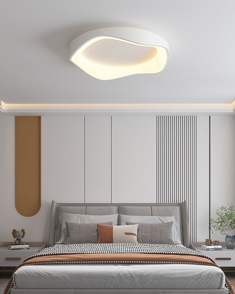 Plafonnier LED rond et plat WOMO moderne-WM1025