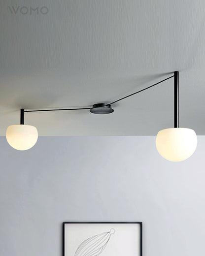WOMO Custom Frosted Glass Globe Ceiling Light-WM1029