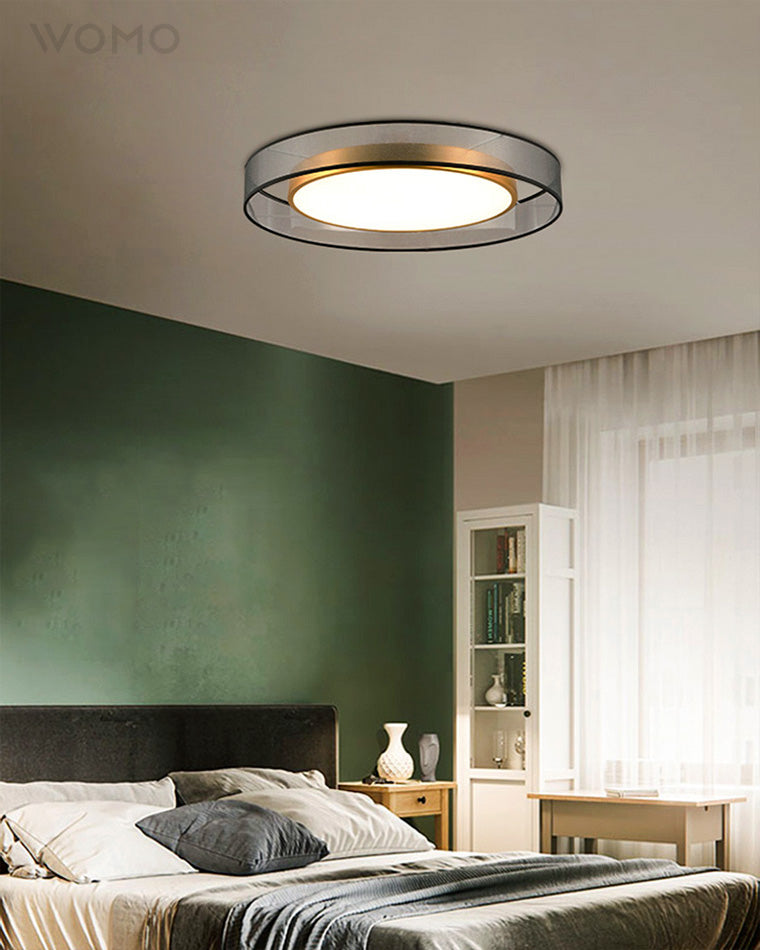 WOMO Plafonnier Rond en Tissu-WM1033