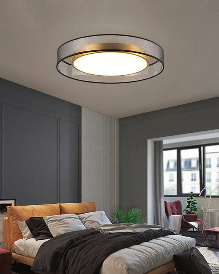 WOMO Plafonnier Rond en Tissu-WM1033