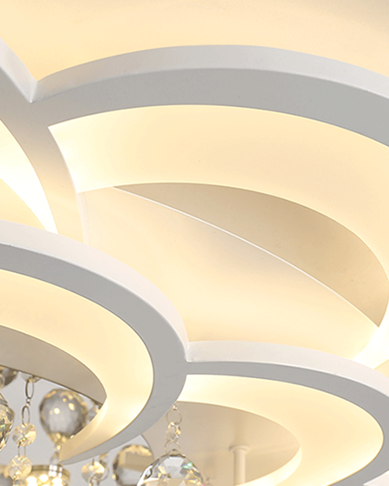 WOMO Large Floral Crystal Ceiling Light-WM1078