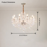 WOMO Luxury Chandelier Candles with Crystals-WM2340