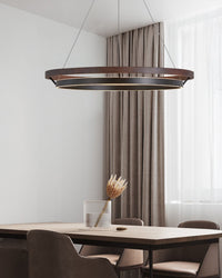 WOMO LED Chandelier Ring Dining Table Wood Country House Modern-WM2492