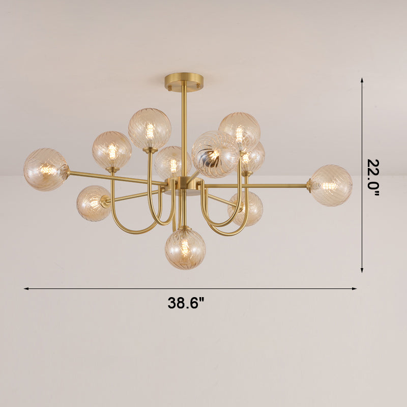 WOMO Mid Century Kronleuchter Glaskugel schlafzimmer-WM2255