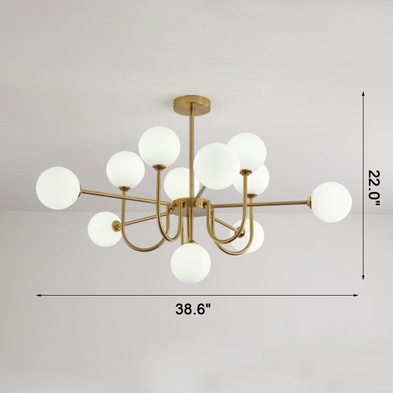 WOMO Mid Century Kronleuchter Glaskugel schlafzimmer-WM2255