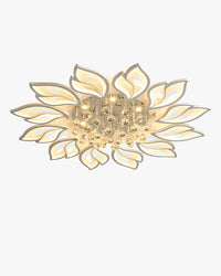 WOMO Grand plafonnier à fleurs en verre de cristal-WM1107