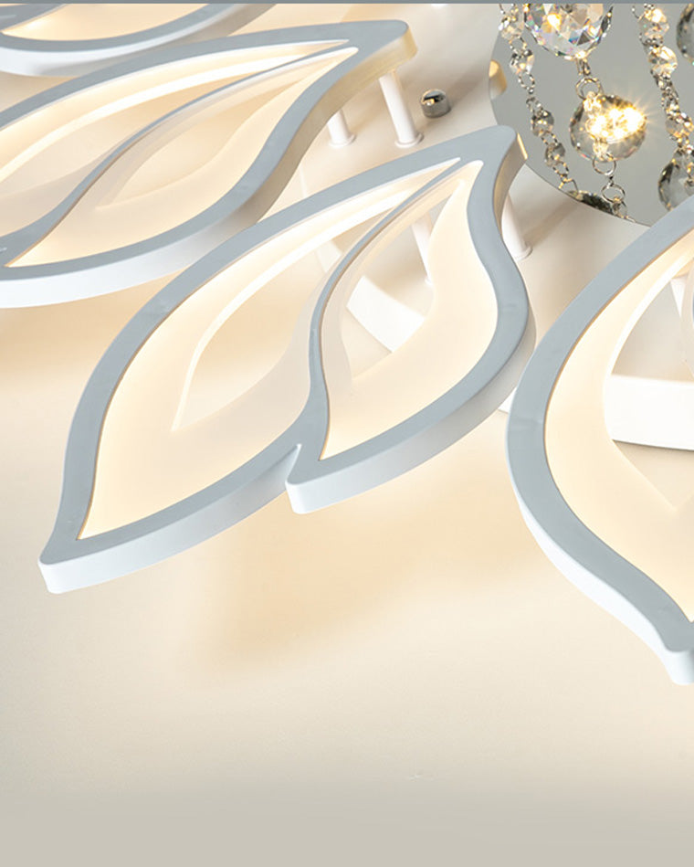 WOMO Large Crystal Glass Flower Ceiling Light -WM1107