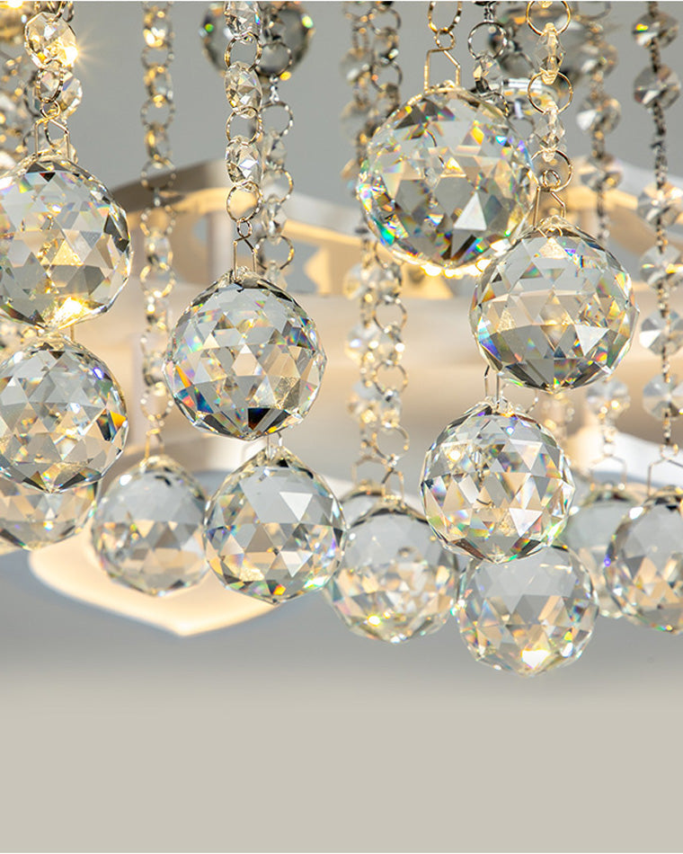 WOMO Large Crystal Glass Flower Ceiling Light -WM1107