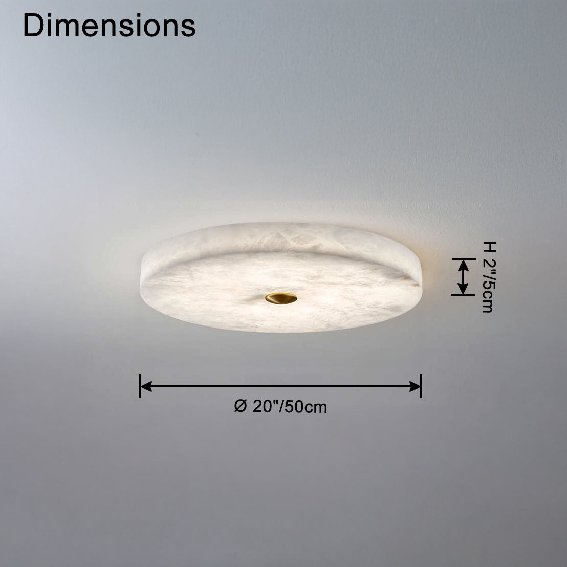 WOMO Plafonnier moderne rond en albâtre-WM1118