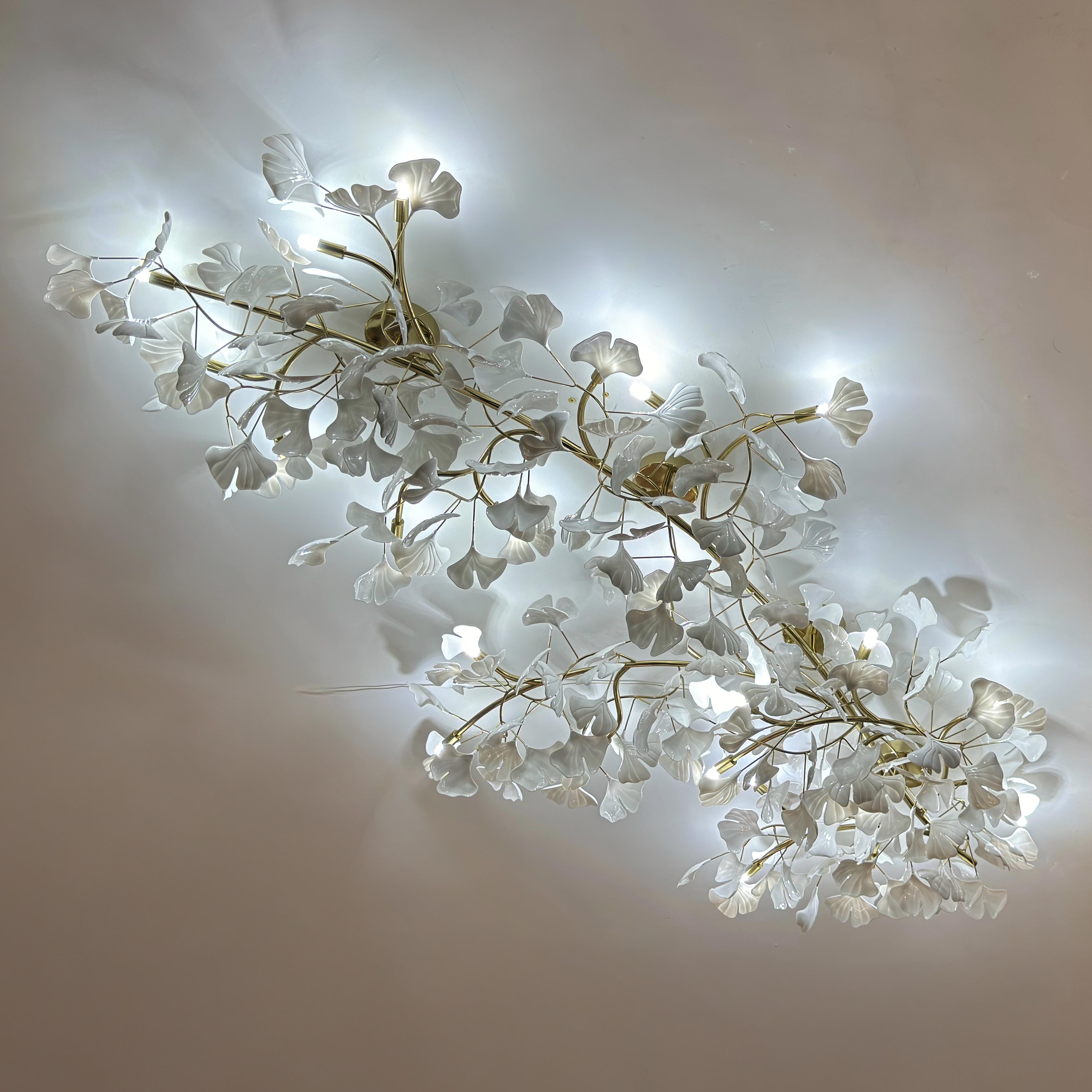 WOMO Ceramic Ginkgo Ceiling Light-WM1119