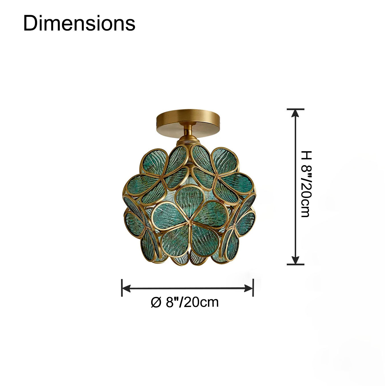 WOMO Tiffany Ceiling Lamp Floral-WM1128