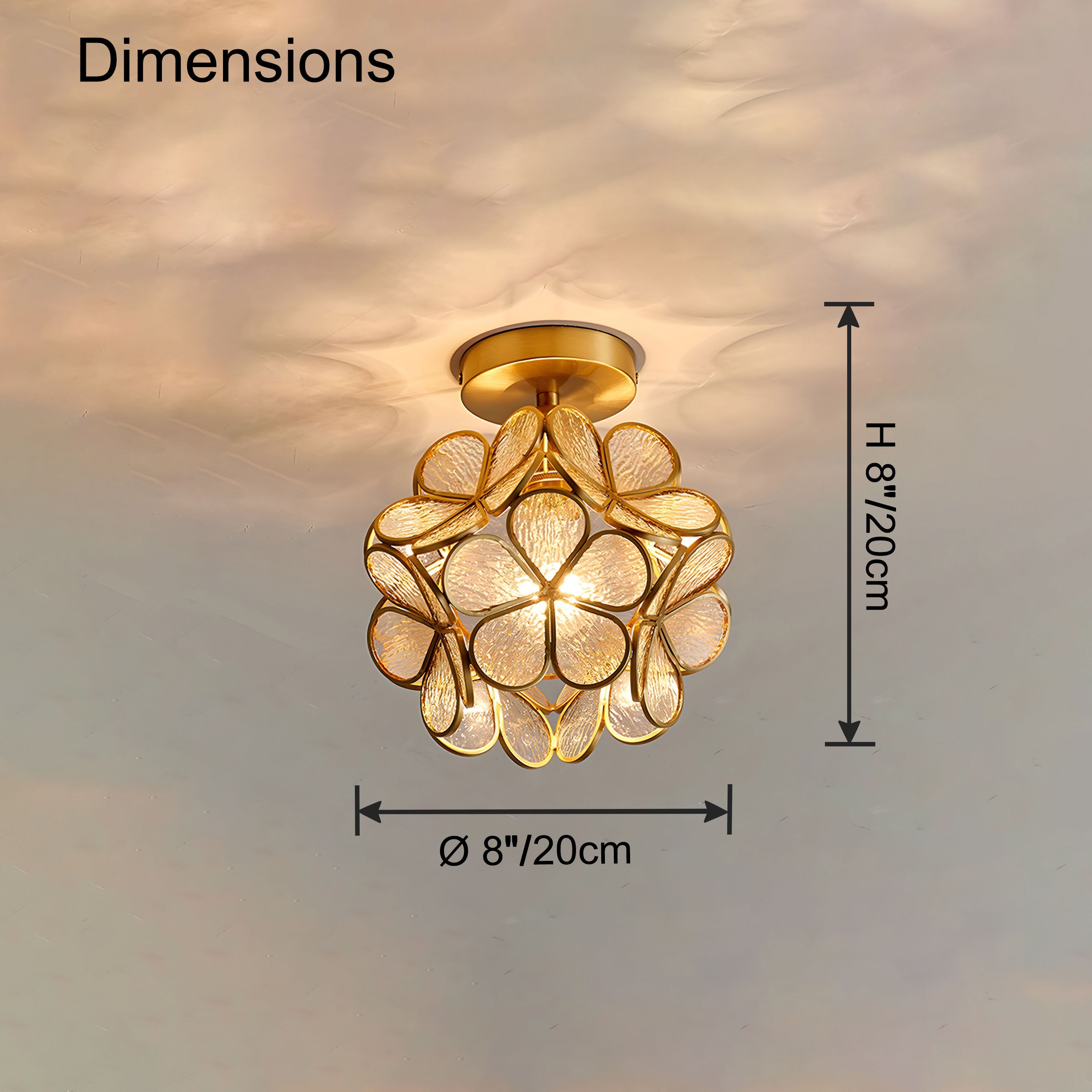 WOMO Tiffany Ceiling Lamp Floral-WM1128