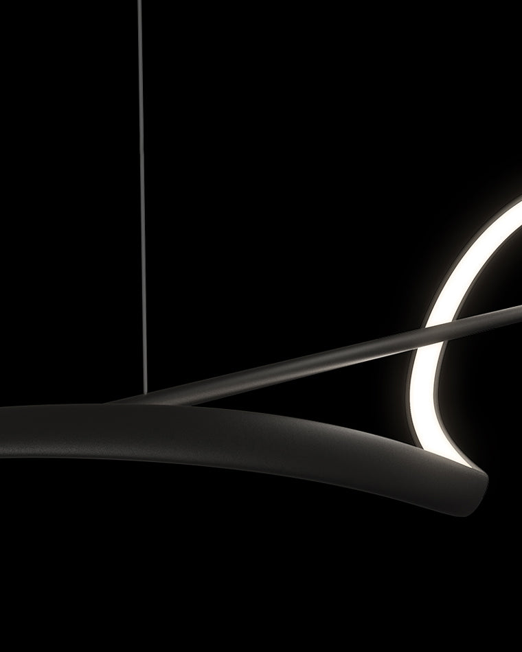 WOMO Schwarze Spiral-LED-Pendelleuchte - WM2299