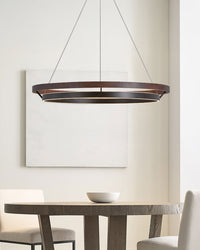 WOMO LED Chandelier Ring Dining Table Wood Country House Modern-WM2492