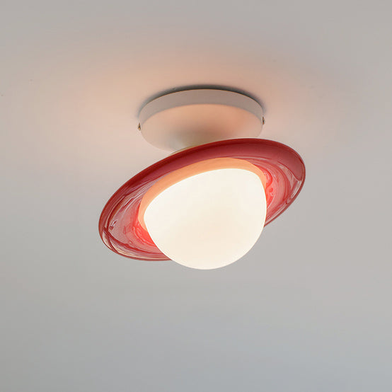 WOMO Colorful Globe Semi Flush Mount Ceiling Light-WM1205