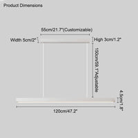 WOMO Longue Suspension LED Métal Minimaliste pour Table à Manger-WM2010
