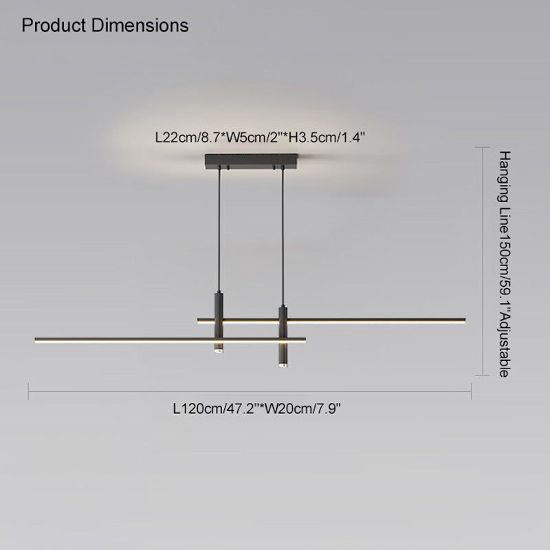WOMO Lineare Pendelleuchte Spot Schwarz-WM2037