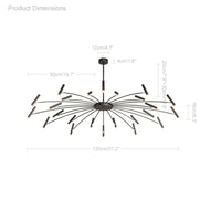 Lustre large moderne WOMO LED-Kerzen WM2038