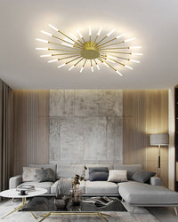 WOMO Unusual LED Ceiling Light Black Metal Large Living Room Modern-WM1000