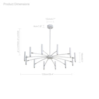 Lustre large moderne WOMO LED-Kerzen WM2038