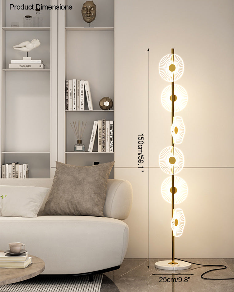 WOMO Multi-Light Dimmbare Stehlampe mit Fernbedienung-WM7075