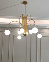 WOMO Lustre Mid-Century avec boules de verre pour salon-WM2522