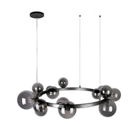 WOMO Salon Lustre Noir Rond Boules de Verre-WM2292