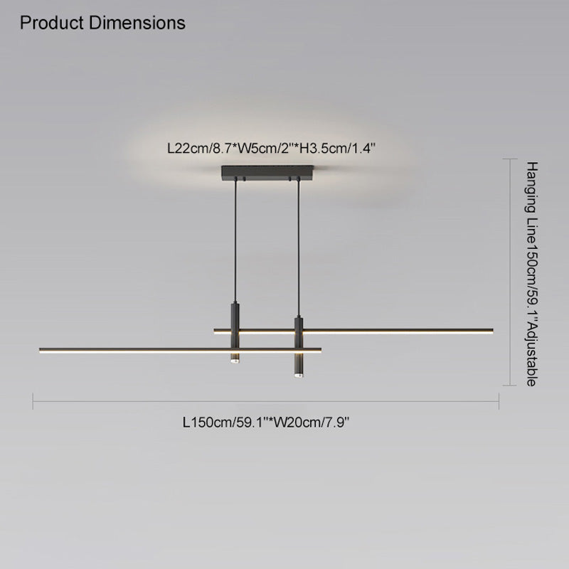 WOMO Lineare Pendelleuchte Spot Schwarz-WM2037