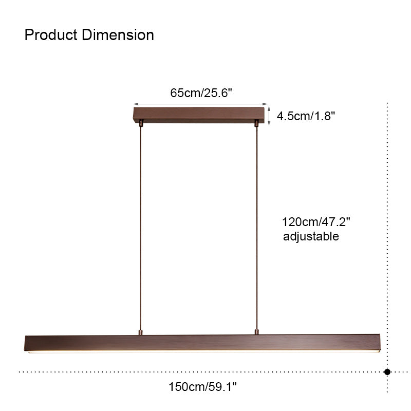 WOMO Minimalist Linear Kitchen Pendant Light-WM2002