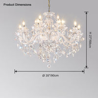 WOMO Luxury Chandelier Candles with Crystals-WM2340