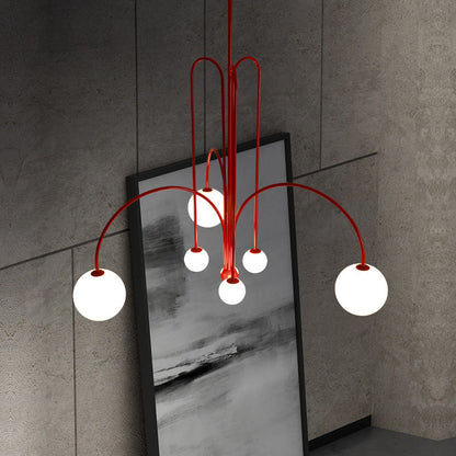 WOMO Glass Globe Arm Chandelier-WM2522