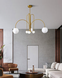 WOMO Lustre Mid-Century avec boules de verre pour salon-WM2522