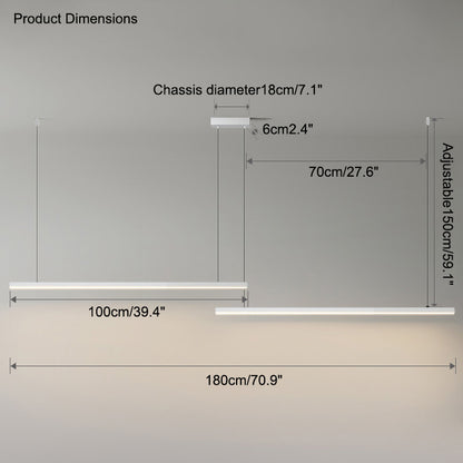 WOMO Extra Long Linear Pendant Light-WM2011